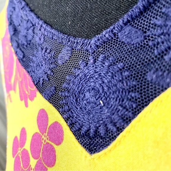 MATILDA JANE | Golden Key Sleeveless Yellow Red Navy White Floral Striped Dress - Picture 7 of 14